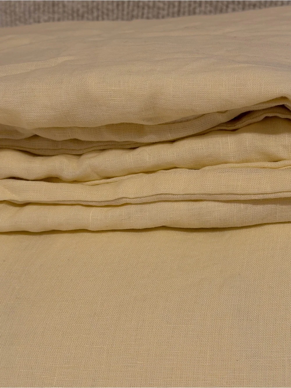 Quince European Linen Duvet Cover Set in Butter Yellow King/Cal King
